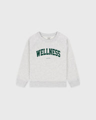 Wellness Ivy Kids Crewneck - Heather Gray/Forest Sporty & Rich Discount