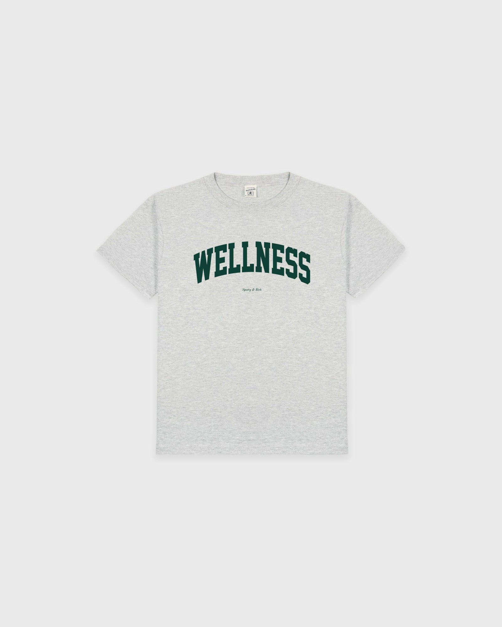 Wellness Ivy Kids T-Shirt - Heather Gray/Forest Sporty & Rich For Sale