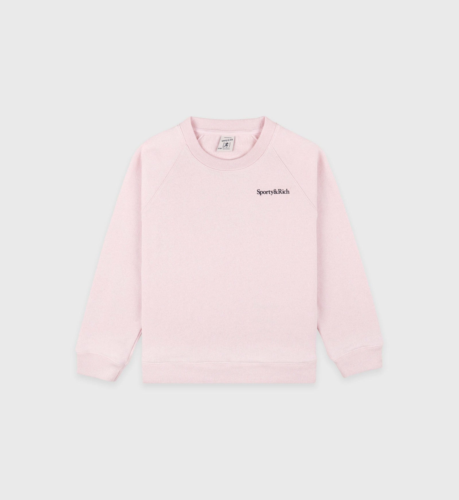 Eat More Veggies Kids Crewneck - Pink Dolphin/Navy Sporty & Rich Sale