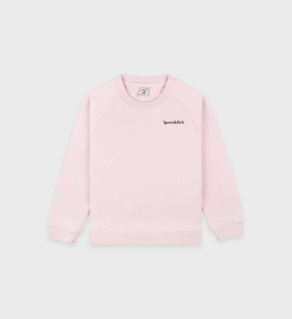 Eat More Veggies Kids Crewneck - Pink Dolphin/Navy Sporty & Rich Sale