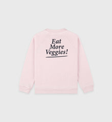 Eat More Veggies Kids Crewneck - Pink Dolphin/Navy Sporty & Rich Sale