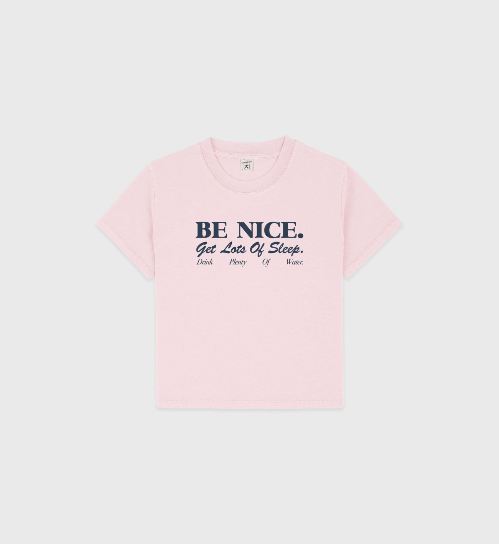 Be Nice Kids T-Shirt - Pink Dolphin/Navy Sporty & Rich Online