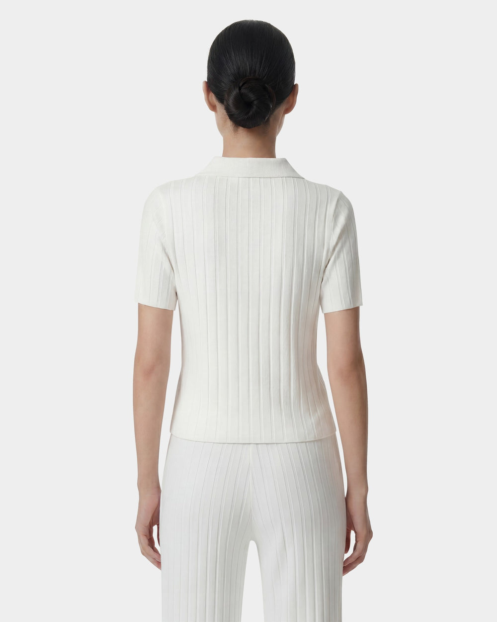 SRC Ribbed Polo - Ecru/Navy Sporty & Rich Discount
