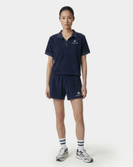 Signature Logo Terry Polo - Light Navy/White Sporty & Rich Outlet