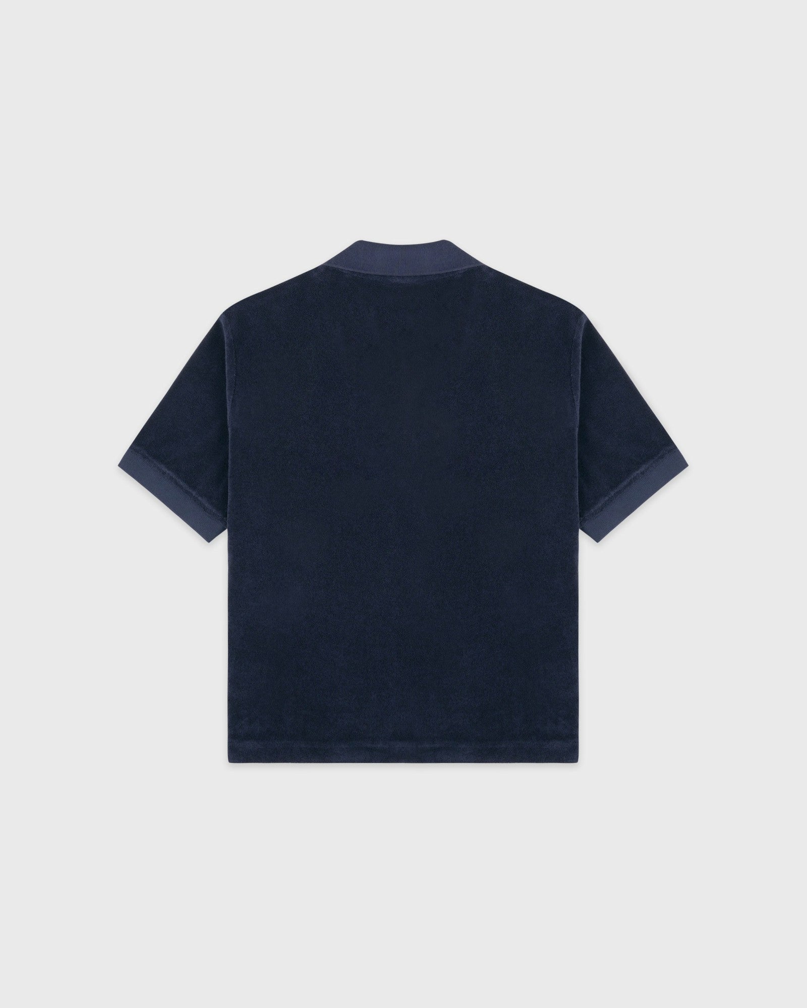 Signature Logo Terry Polo - Light Navy/White Sporty & Rich Outlet