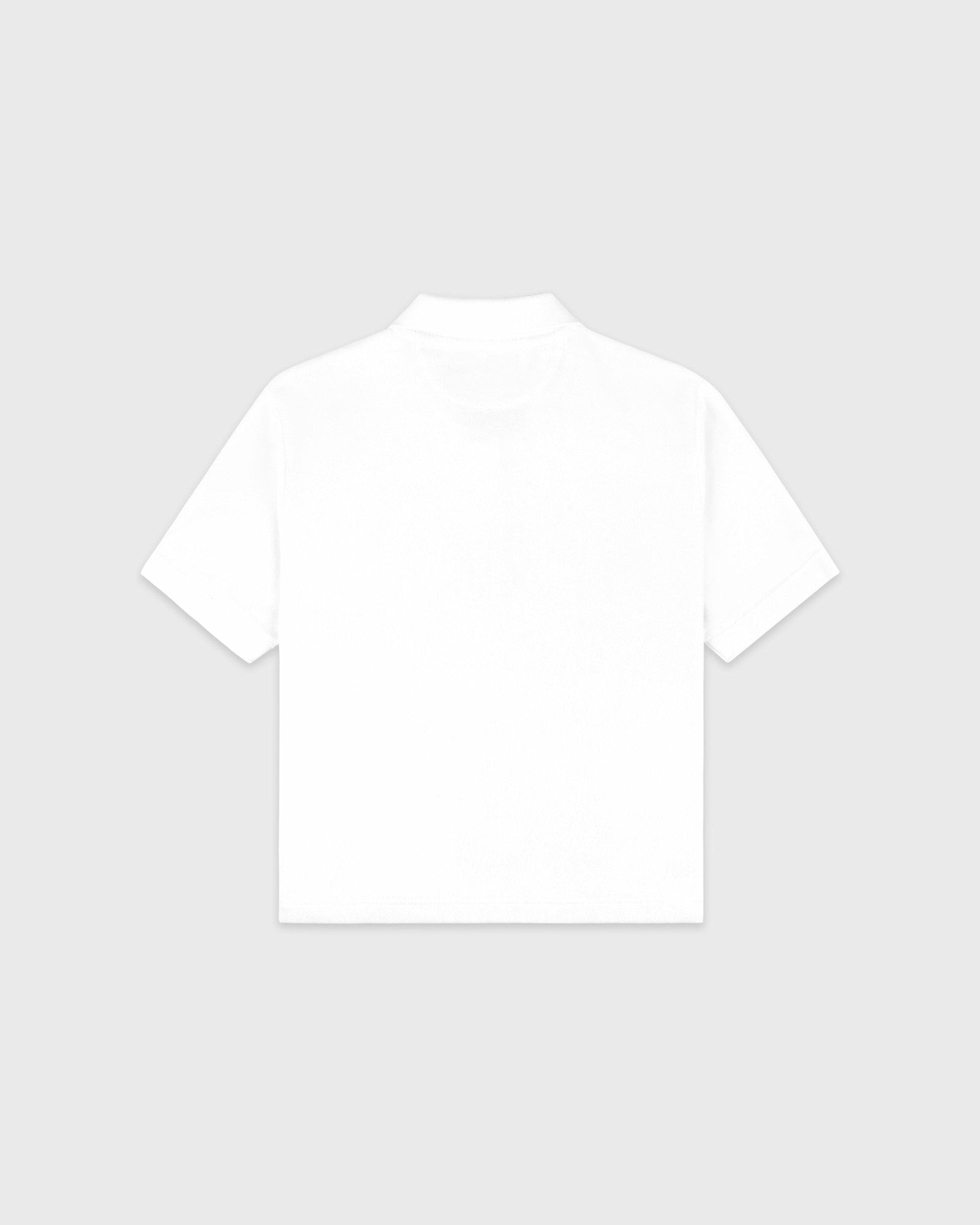 Signature Logo Terry Polo - White/Light Navy Sporty & Rich US