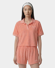 Signature Logo Terry Polo - Flamingo/White Sporty & Rich Sale