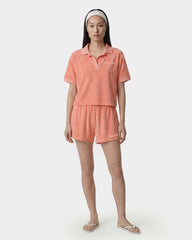 Signature Logo Terry Polo - Flamingo/White Sporty & Rich Sale