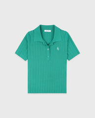 SRC Ribbed Polo - Amalfi Green/White Sporty & Rich Discount