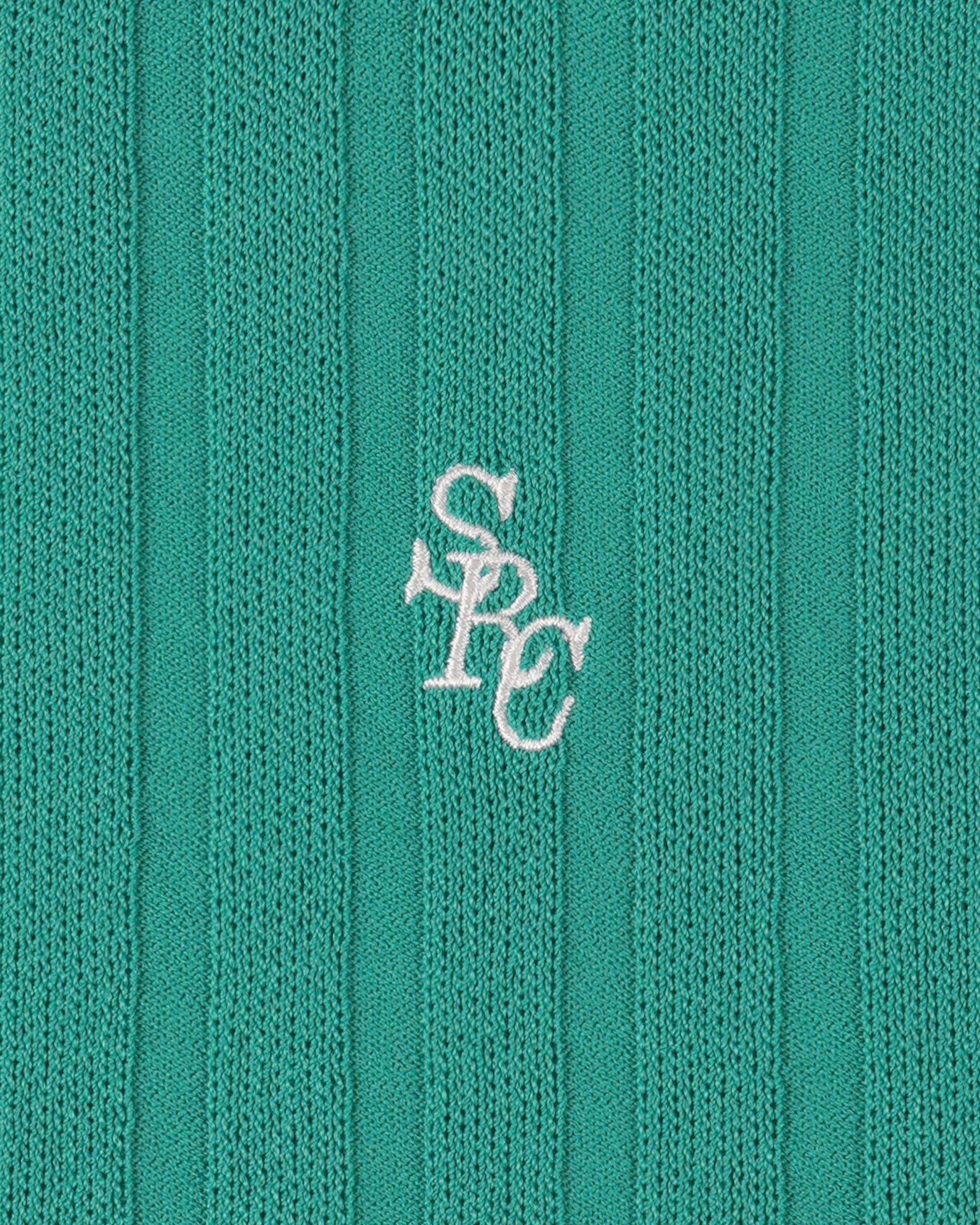 SRC Ribbed Polo - Amalfi Green/White Sporty & Rich Discount