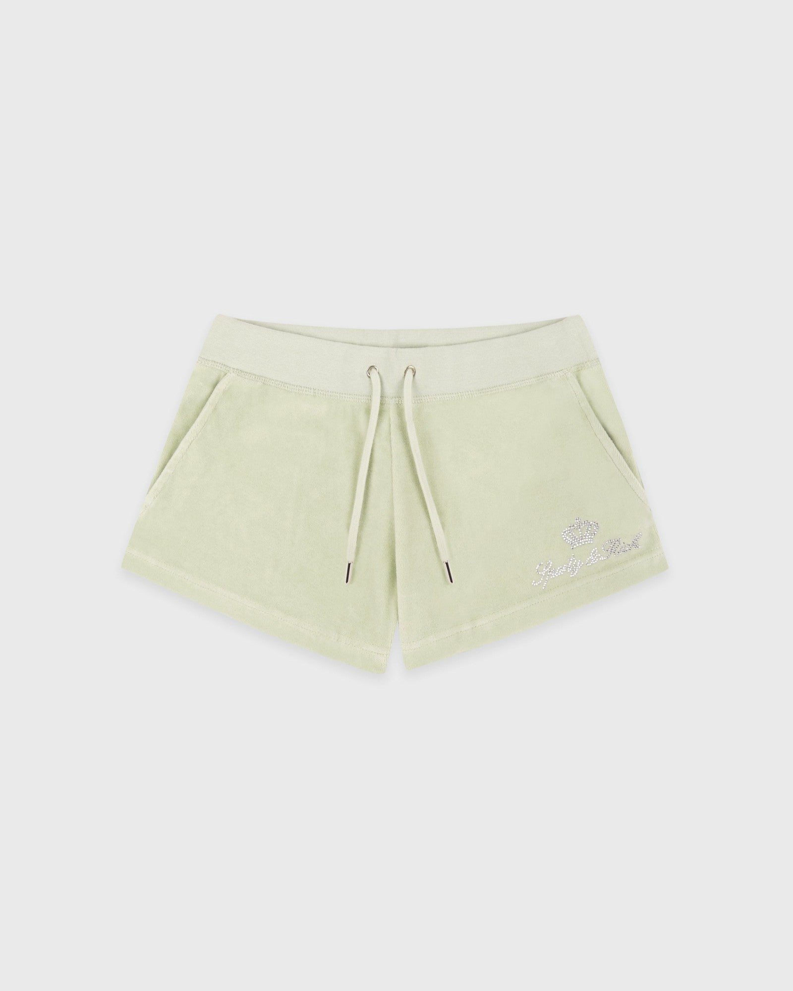Juicy Script Velour Short - Sage Sporty & Rich Sale