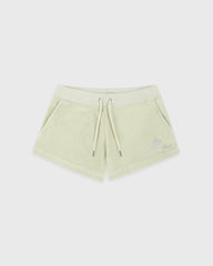 Juicy Script Velour Short - Sage Sporty & Rich Sale
