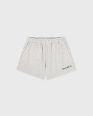 Serif Logo Embroidered Disco Short - Heather Gray/Navy Sporty & Rich For Sale