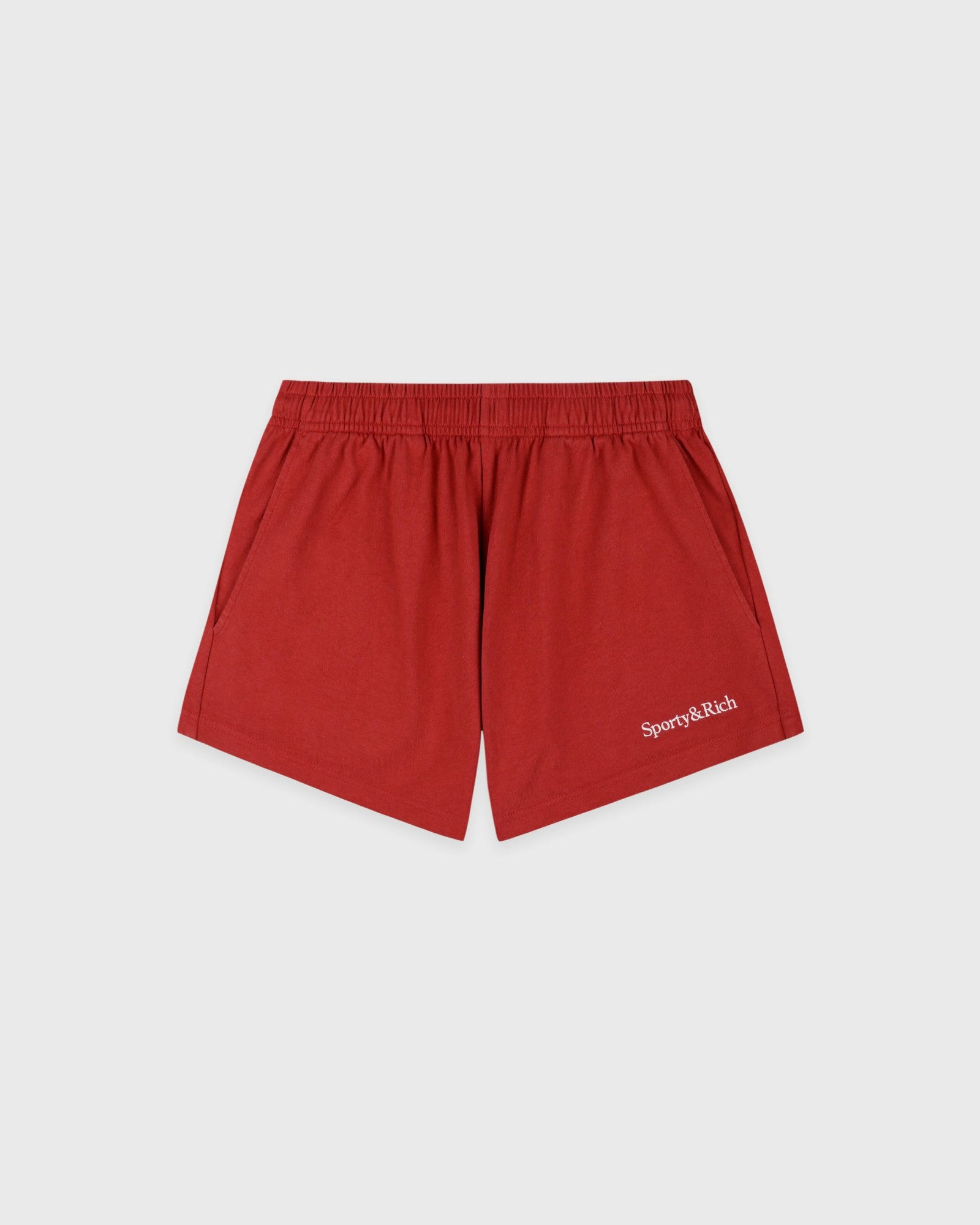Serif Logo Embroidered Disco Short - Faded Merlot/White Sporty & Rich Online