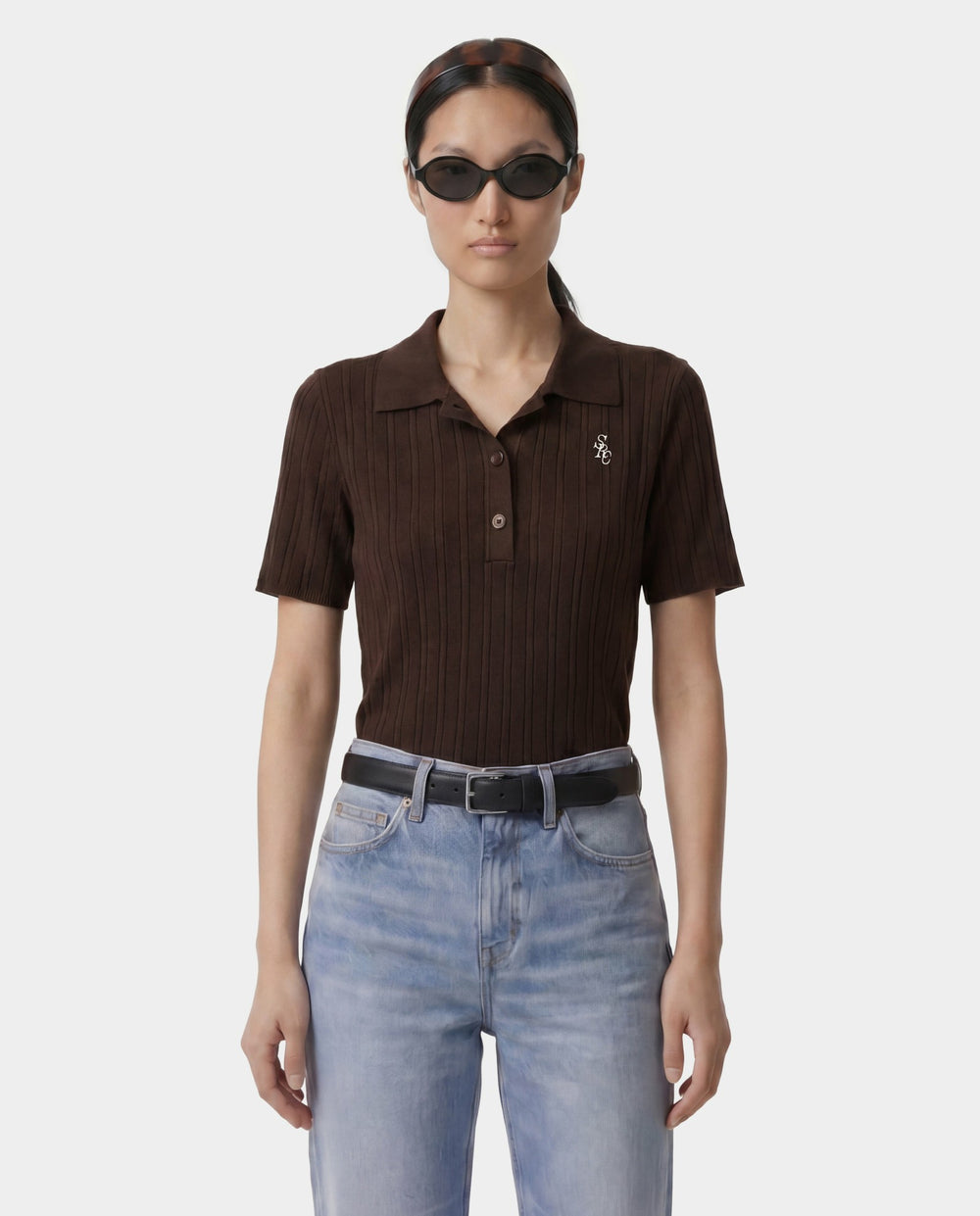 SRC Ribbed Polo - Cioco Sporty & Rich For Sale