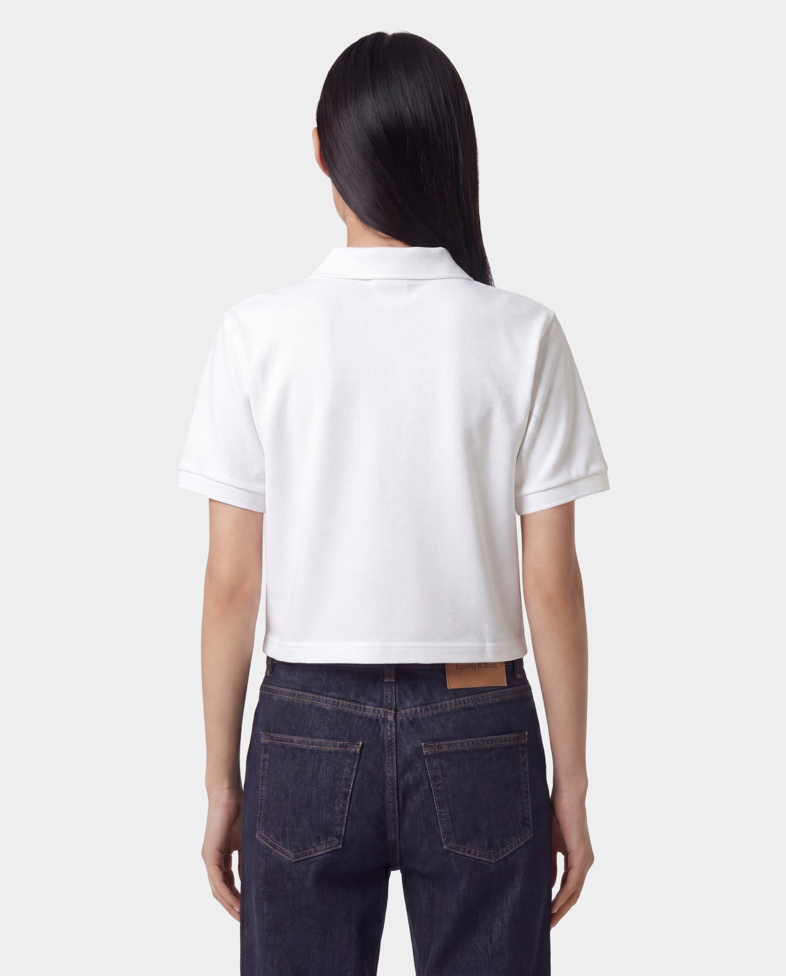 NY Crest Pique Polo - White Sporty & Rich Online