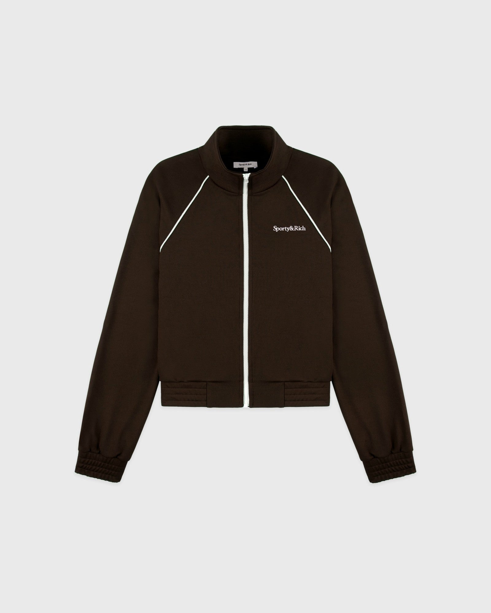 Serif Logo Retro Track Jacket - Cioco/White Sporty & Rich Discount