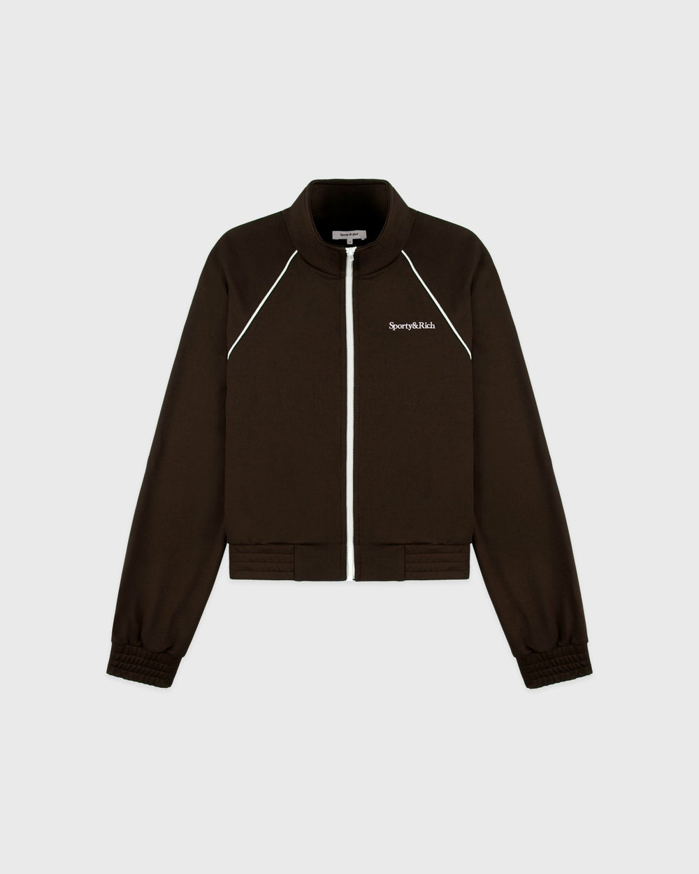 Serif Logo Retro Track Jacket - Cioco/White Sporty & Rich Discount