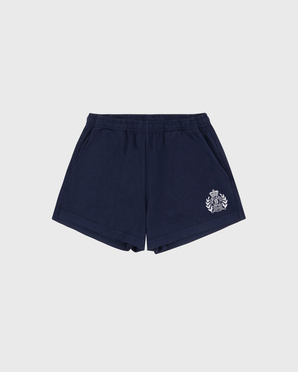 NY Crest Embroidered Disco Short - Dark Navy Sporty & Rich Outlet