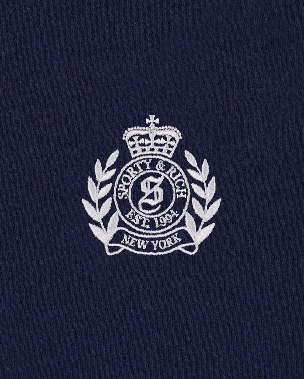 NY Crest Embroidered Disco Short - Dark Navy Sporty & Rich Outlet