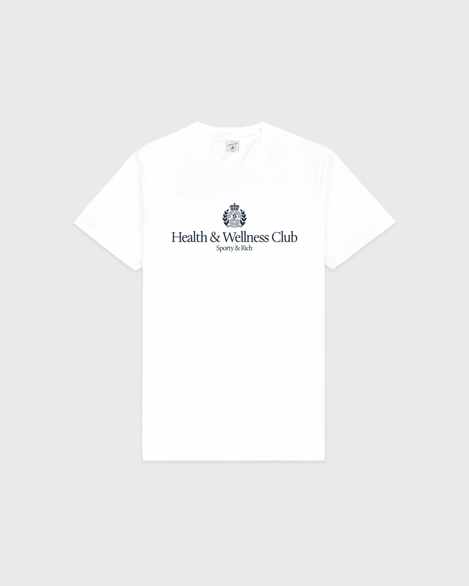 H&W Crest T-Shirt - White Sporty & Rich US