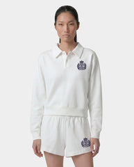 NY Crest Embroidered Polo - White Sporty & Rich Sale