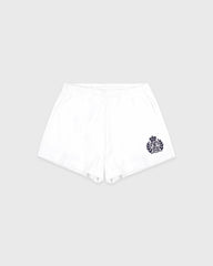 NY Crest Embroidered Disco Short - White Sporty & Rich Online