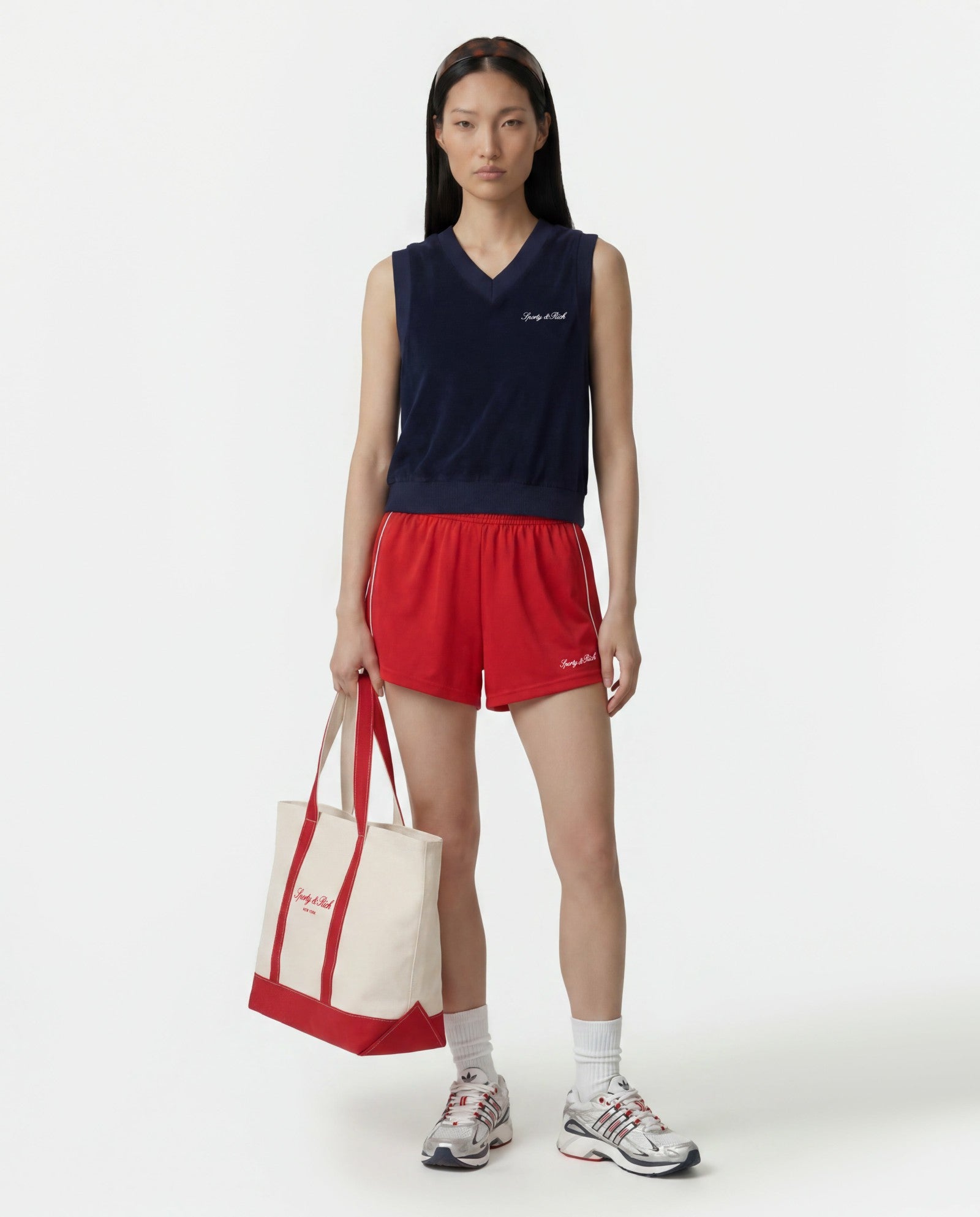 Signature Logo Terry Vest - Dark Navy Sporty & Rich Outlet