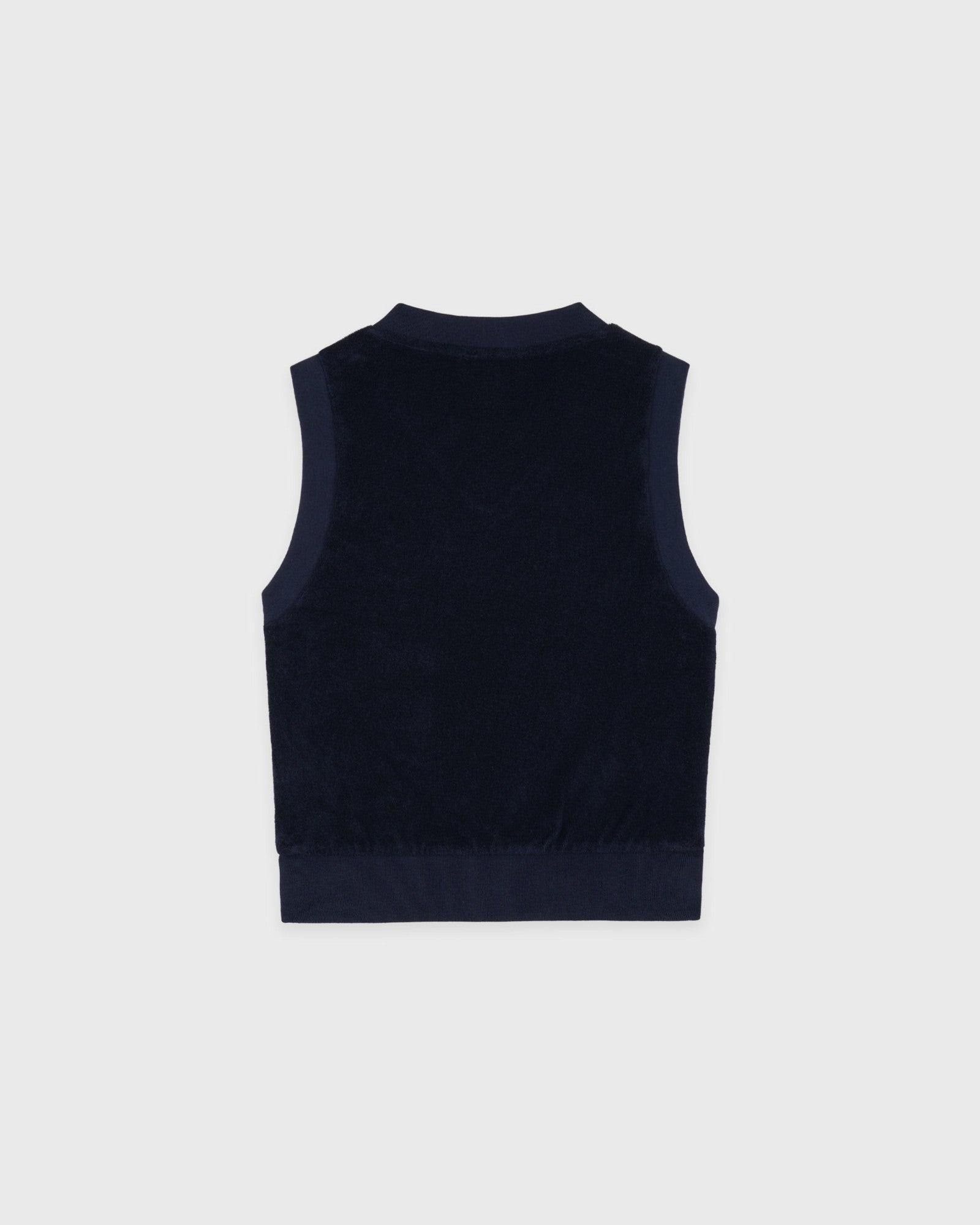 Signature Logo Terry Vest - Dark Navy Sporty & Rich Outlet