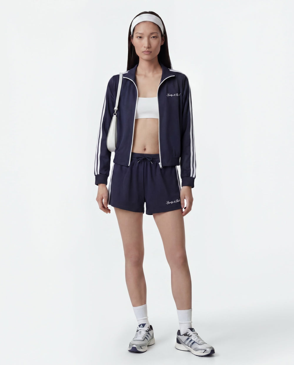 Signature Logo Retro Track Short - Dark Navy Sporty & Rich US