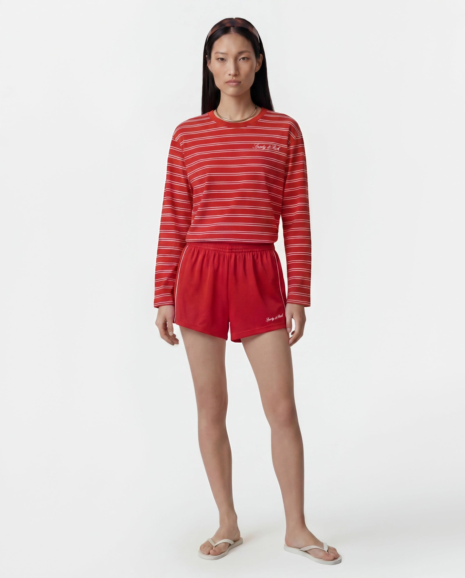 Signature Logo Retro Track Short - Ruby Sporty & Rich Online