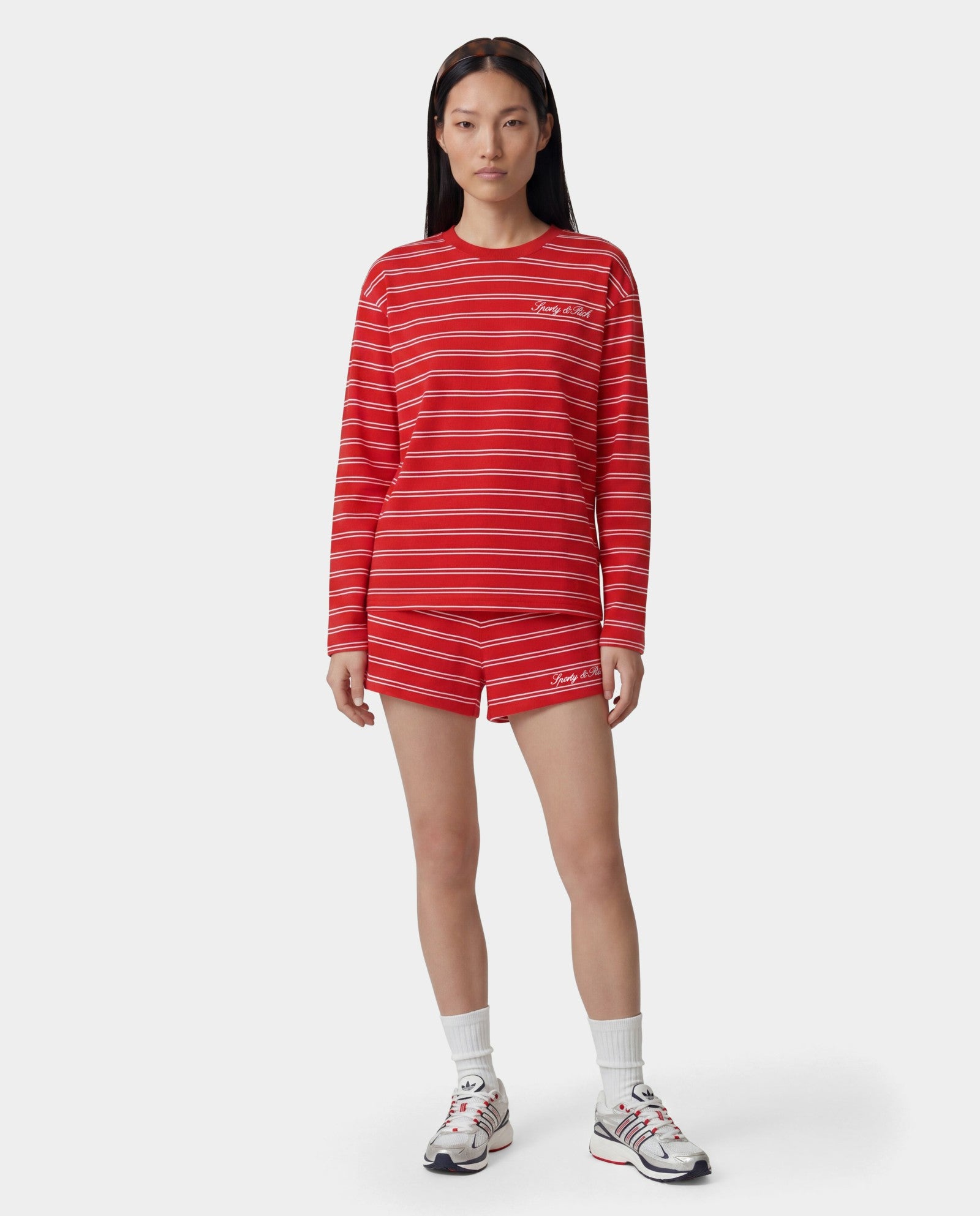 Signature Logo Easy Longsleeve - Ruby Sporty & Rich Discount