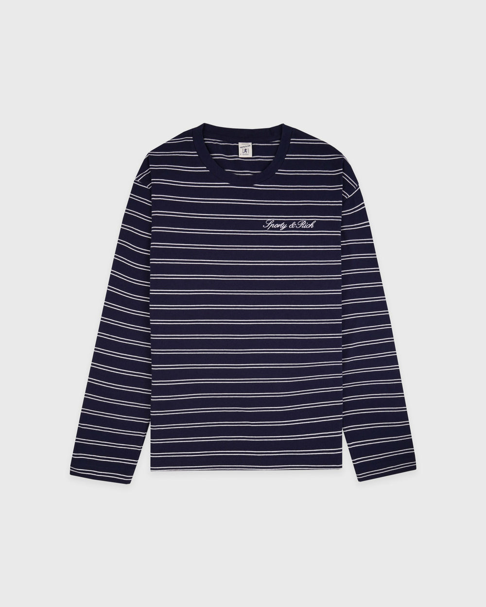 Signature Logo Easy Longsleeve - Dark Navy Sporty & Rich For Sale