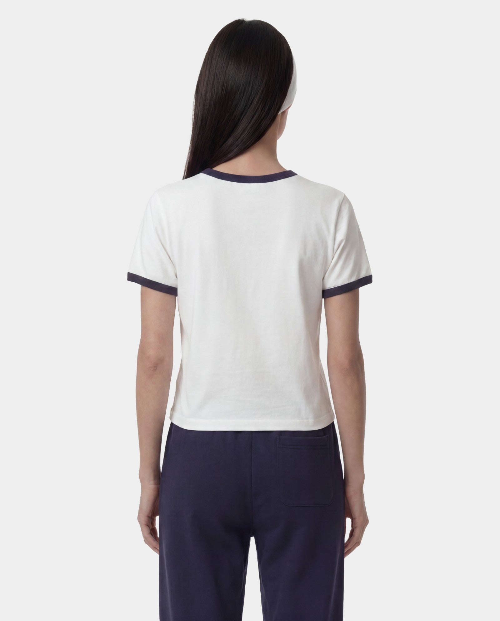 California Emblem Soft Ringer Tee - White/Dark Navy Sporty & Rich Online