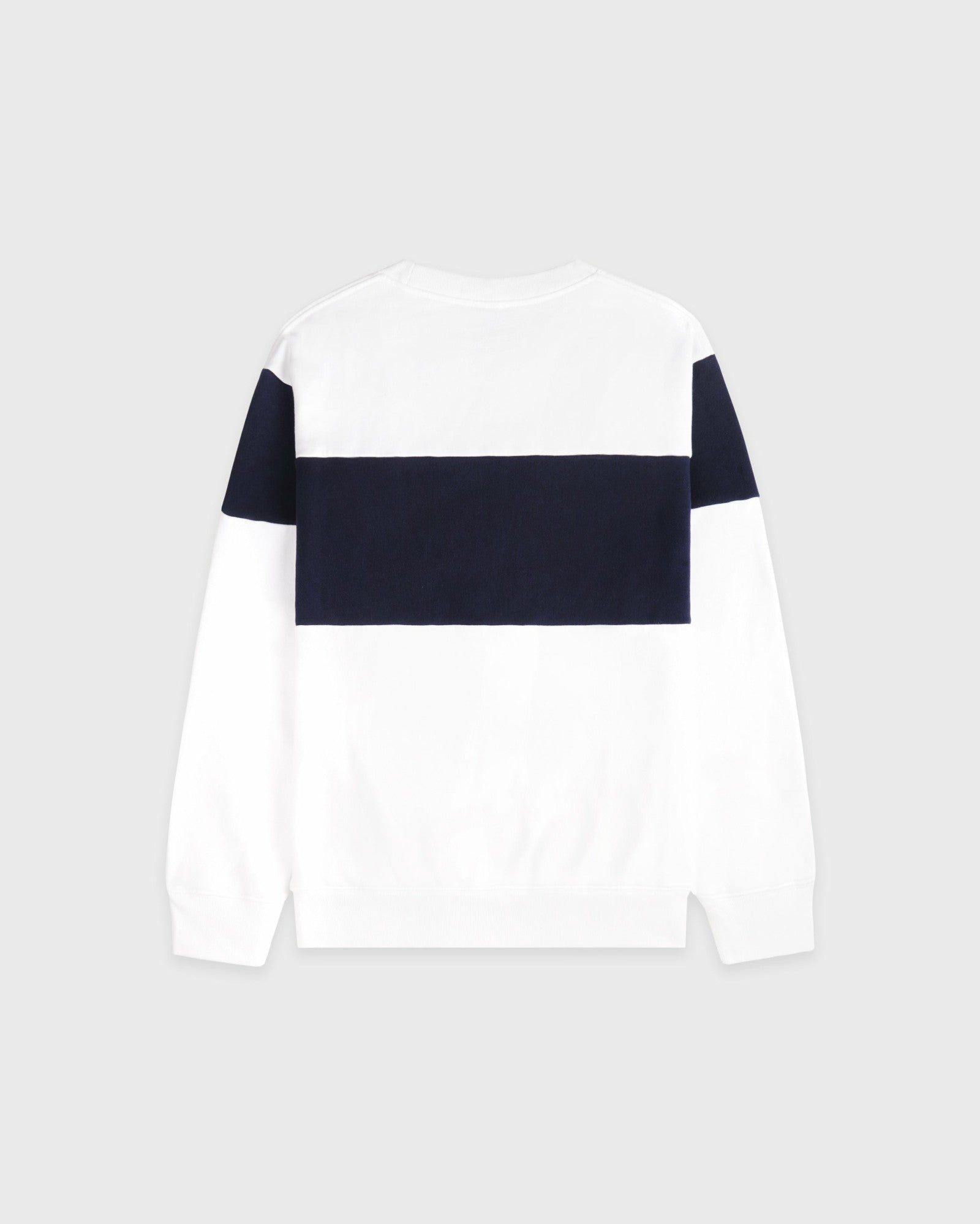 Signature Logo Block Crewneck - White Sporty & Rich Discount