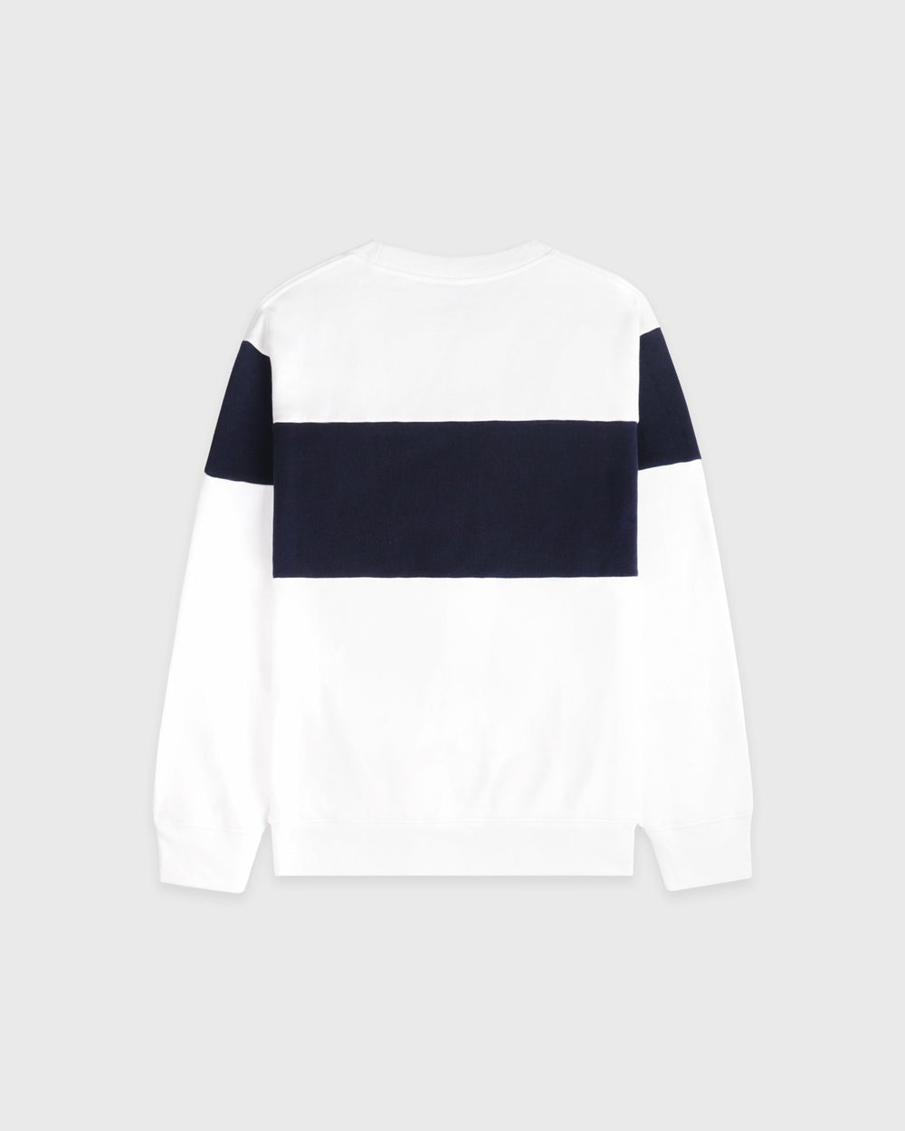 Signature Logo Block Crewneck - White Sporty & Rich Discount