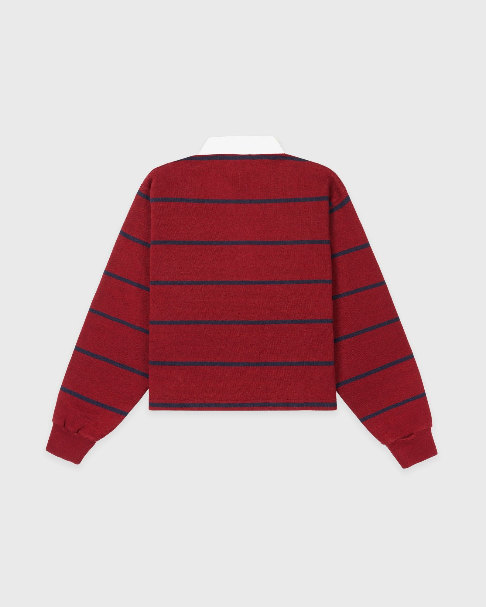 Serif Logo Rugby Polo - Merlot/White/Navy Sporty & Rich For Sale