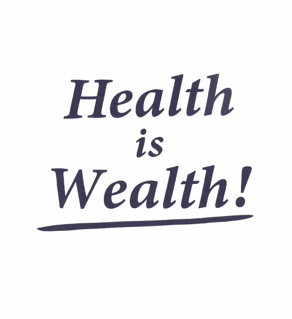 Health Is Wealth Soft Cropped Hoodie - White/Navy Sporty & Rich US