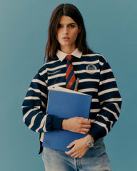 Yale Crest Rugby Polo - Navy/White Sporty & Rich Sale