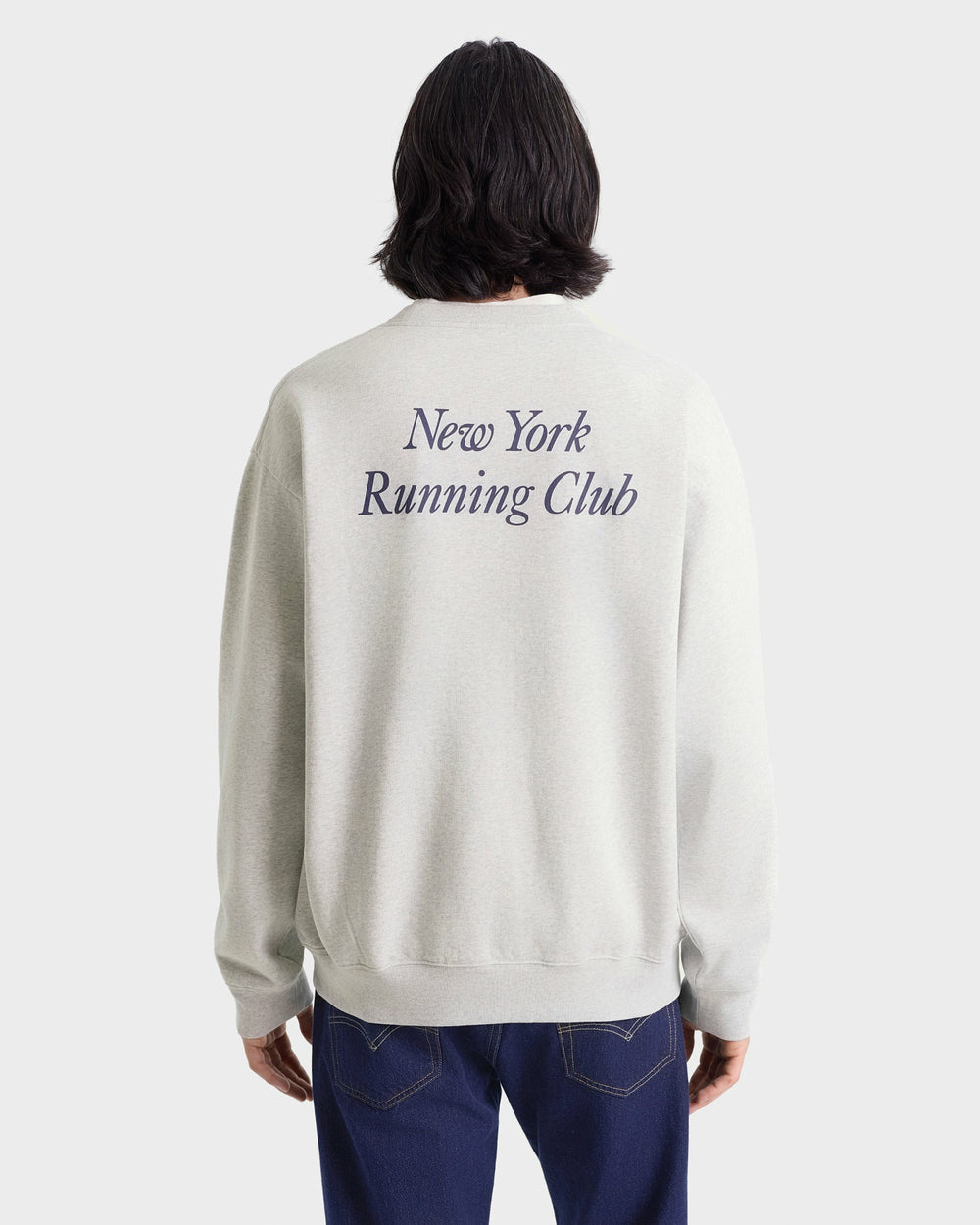 Run Club Crewneck - Heather Gray/Navy Sporty & Rich Online