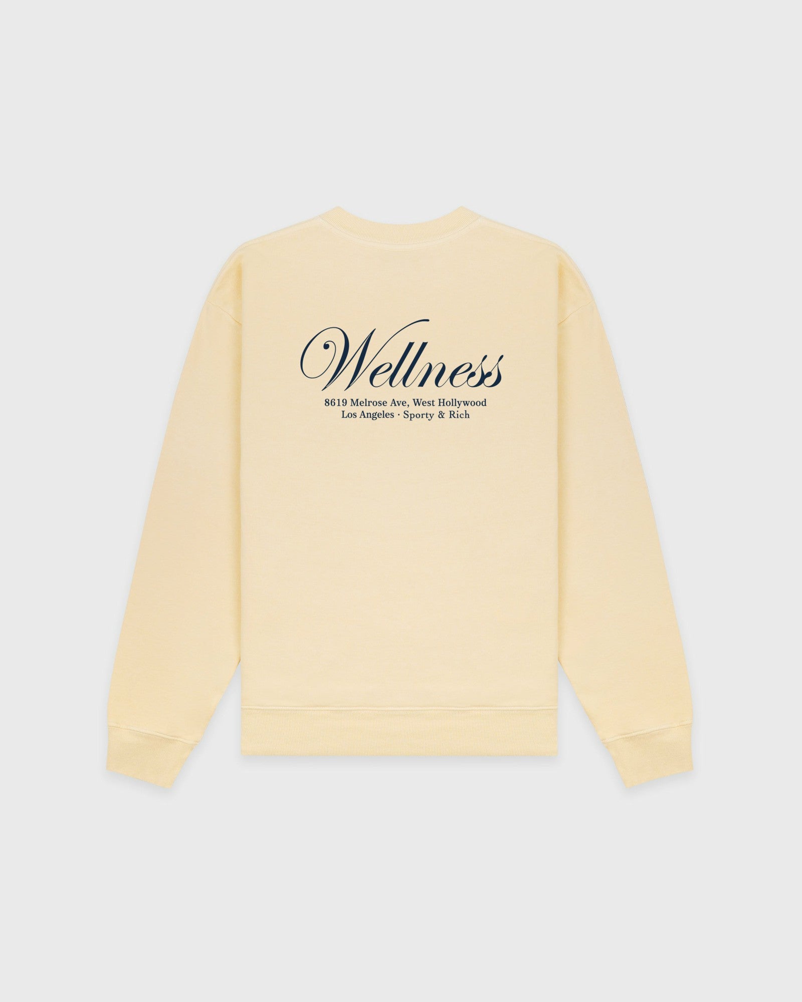 Avenue Crewneck - Almond/Navy Sporty & Rich Discount