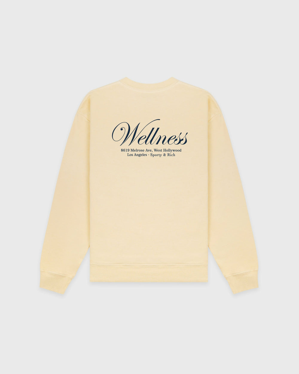 Avenue Crewneck - Almond/Navy Sporty & Rich Discount