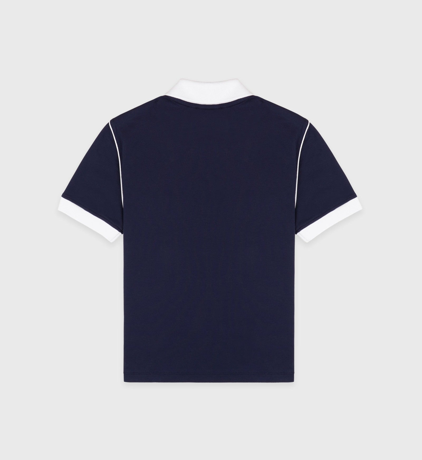 Crown 70s Pique Polo - Navy/White Sporty & Rich For Sale