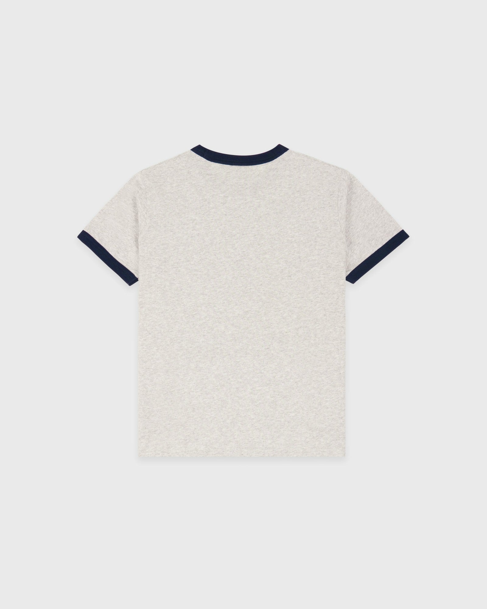 BH Riding Club Ringer Tee - Heather Gray/Dark Navy Sporty & Rich Outlet