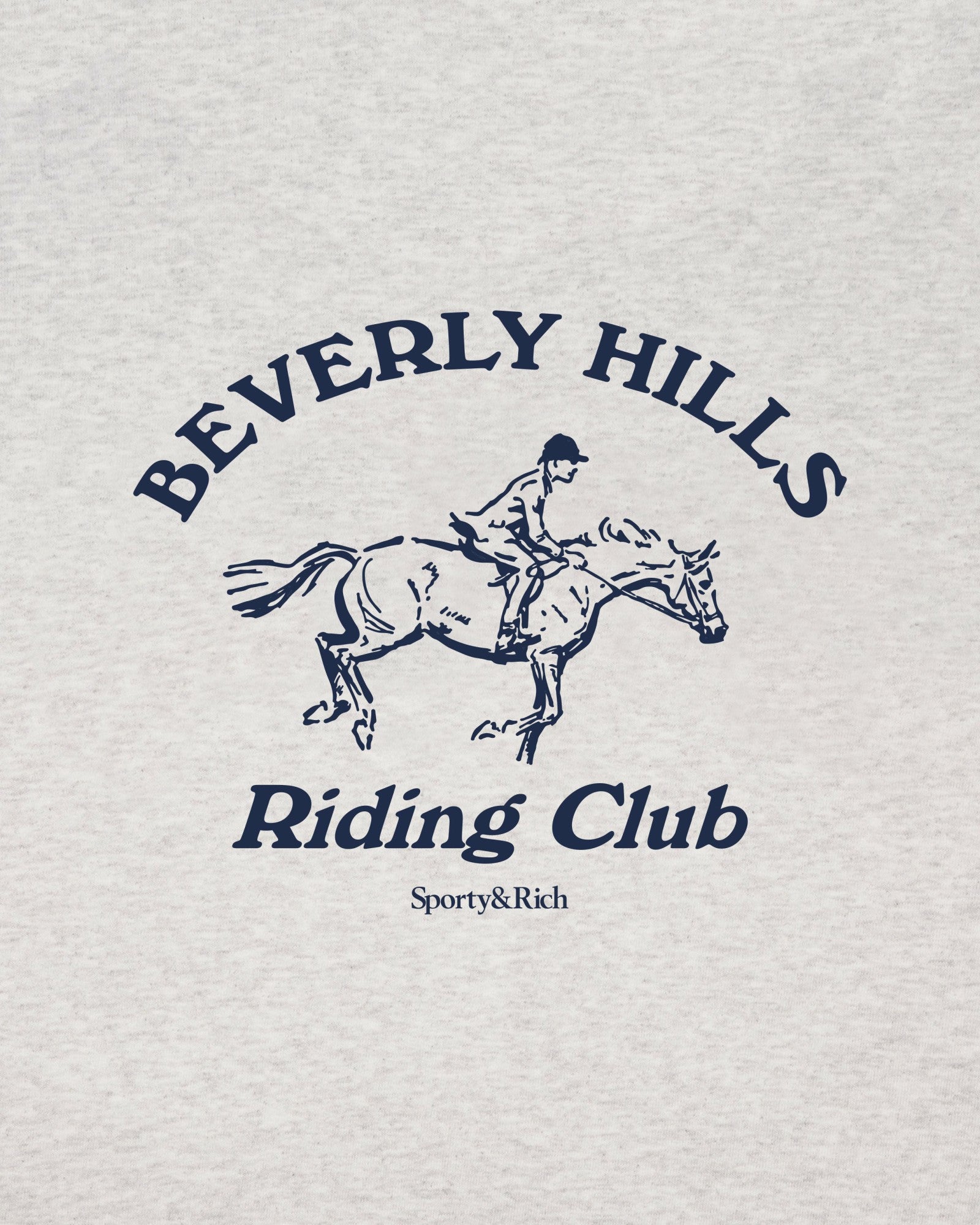 BH Riding Club Ringer Tee - Heather Gray/Dark Navy Sporty & Rich Outlet