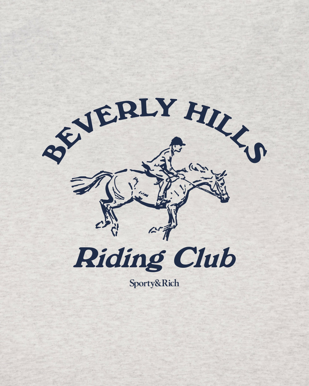 BH Riding Club Ringer Tee - Heather Gray/Dark Navy Sporty & Rich Outlet