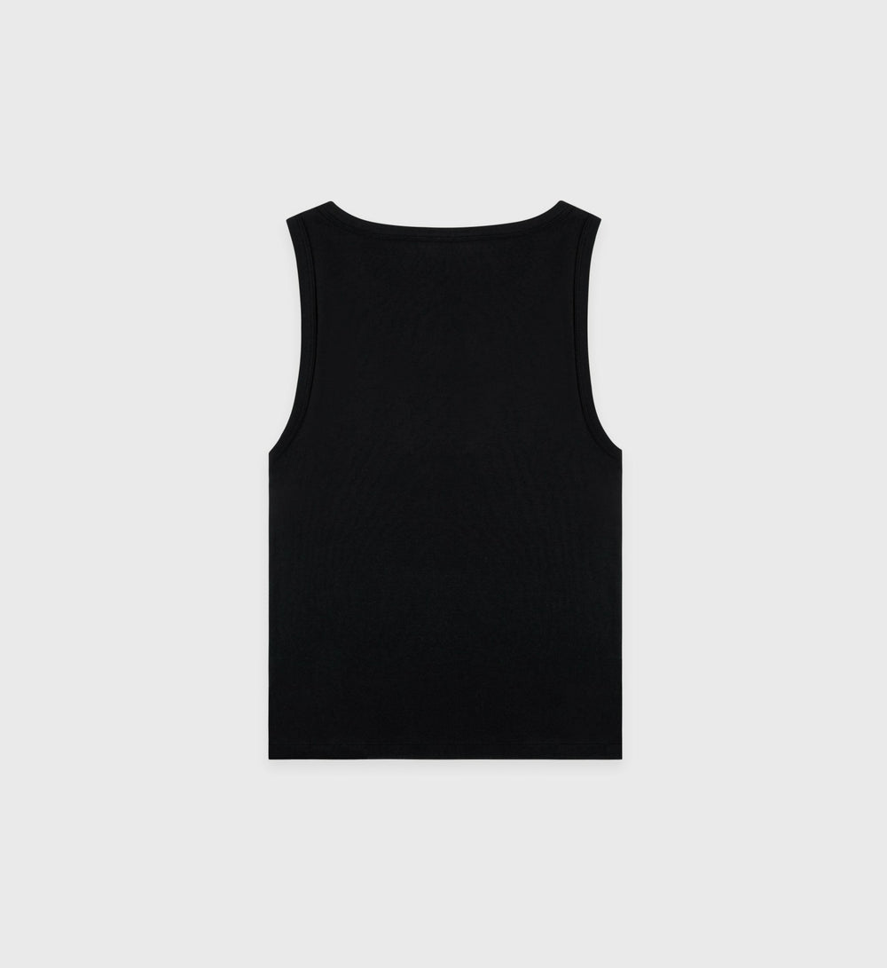 SRHWC Baby Rib Tank - Black/White Sporty & Rich For Sale