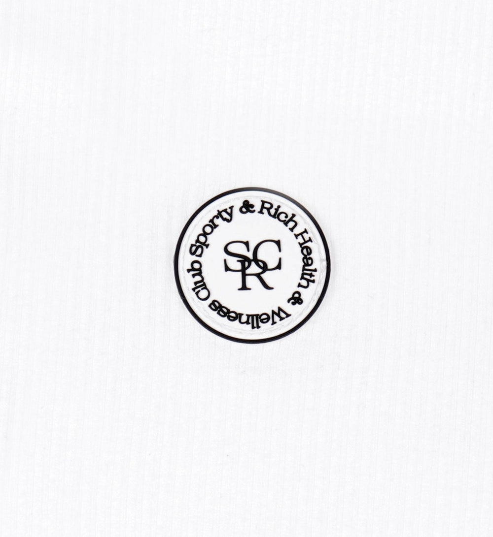SRHWC Ribbed Tank - White/Black Sporty & Rich Outlet