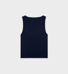 SRHWC Baby Rib Tank - Navy/White Sporty & Rich Sale