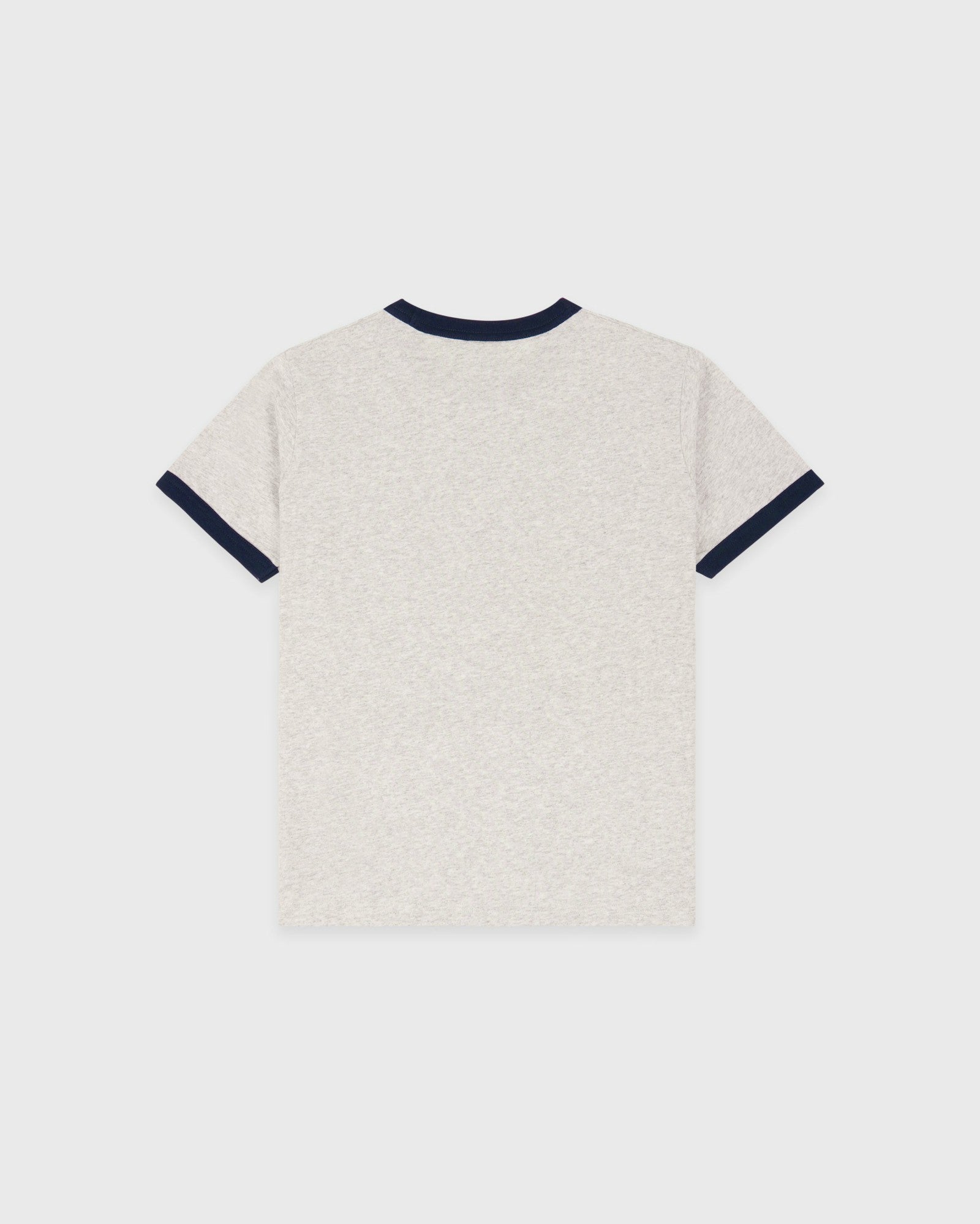 BH Crest Soft Ringer Tee - Heather Gray/Navy Sporty & Rich For Sale